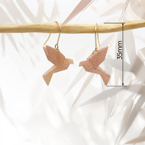 Boucles d'Oreilles Colorées 🎨 Tiny MINI oiseau Origami | Dorées