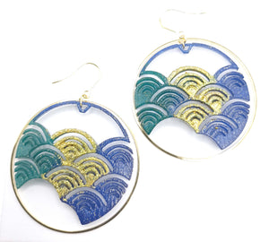 Boucles d'oreilles VAGUE japonaise