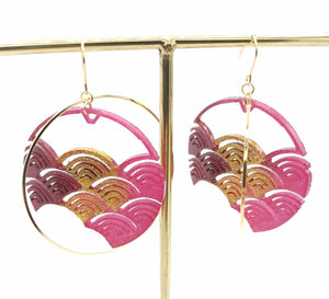 Boucles d'oreilles VAGUE japonaise