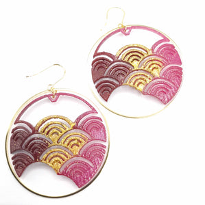 Boucles d'oreilles VAGUE japonaise